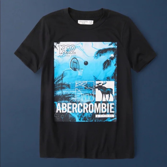 Abercrombie Kids print logo tee - New with tags